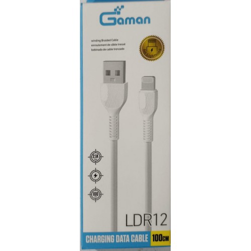 LDR12 2,1A Apple Lightning Hızlı Şarj Ve Data Kablosu 1m